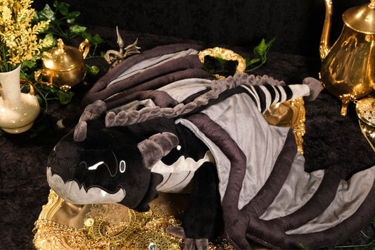 Weighted Black Dragon Plush