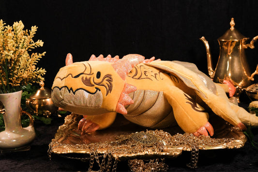 Weighted Gold Dragon Plush