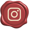 Red wax seal with Instagram logo